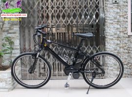 Xe đạp thể thao trợ lực Nhật Bản Panasonic Hurryer màu đen màn hình