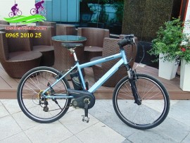 Xe đạp thể thao trợ lực Nhật panasonic Hurryer màu xanh