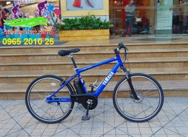 Xe đạp thể thao trợ lực Nhật Yamaha 2017 màu xanh