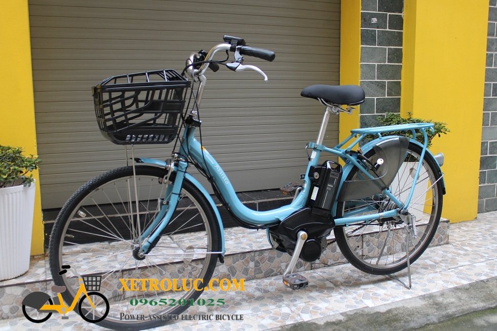 Xe đạp điện trợ lực Brigestone Assista màu xanh hàng Nhật bãi mới 90%