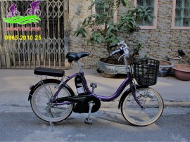 Xe đạp điện Nhật Bản Yamaha pas city bánh nhỏ màu tím