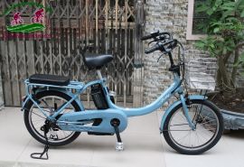 Xe đạp trợ lực Nhật Bản Yamaha pas baby màu xanh trứng sáo