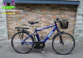 Xe đạp trợ lực Nhật kiểu dáng thể thao hãng Yamaha màu xanh