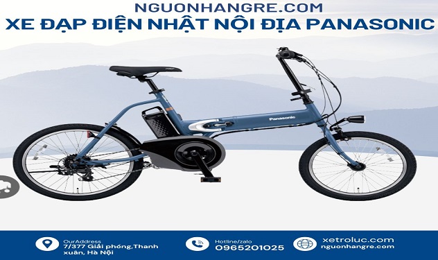 Xe đạp trợ lực Nhật gấp gọn panasonic