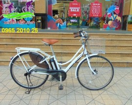 Xe đạp trợ lực Nhật Yamaha Pas city trắng