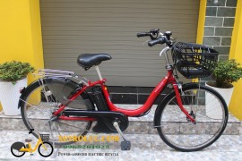 Xe đạp trợ lực Nhật Yamaha pas natura màu đỏ