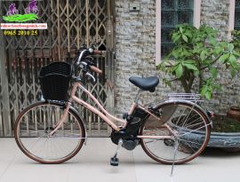 Xe đạp trợ lực Nhật Bản Panasonic 2 dóng màu hồng cách điệu