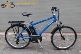 Xe đạp trợ lực thể thao Panasonic màu xanh